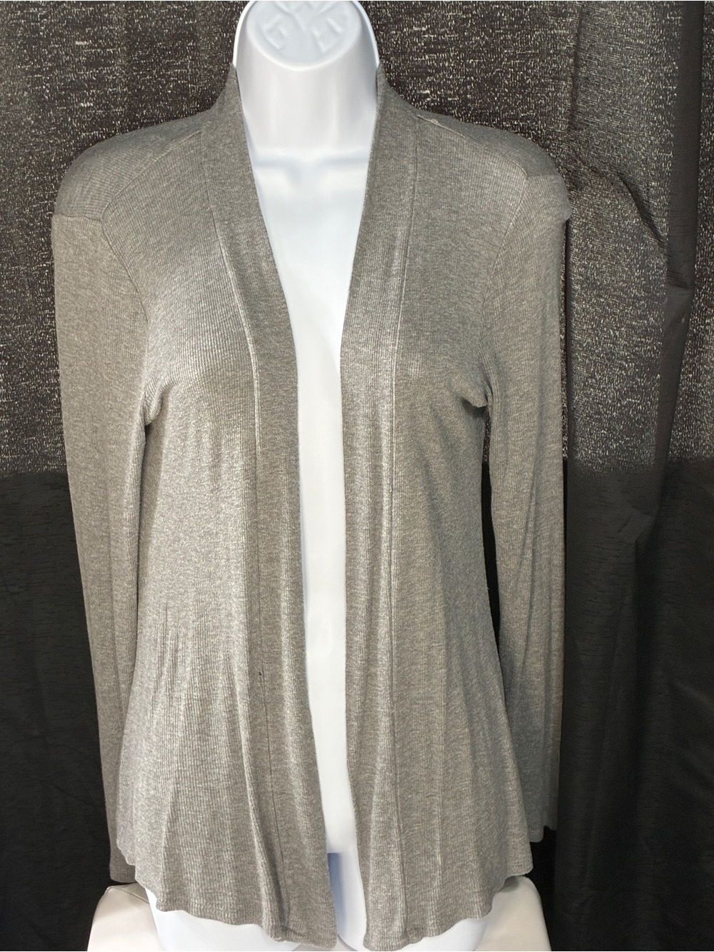 Cable & Gauge Heather Gray Open Front Cardigan